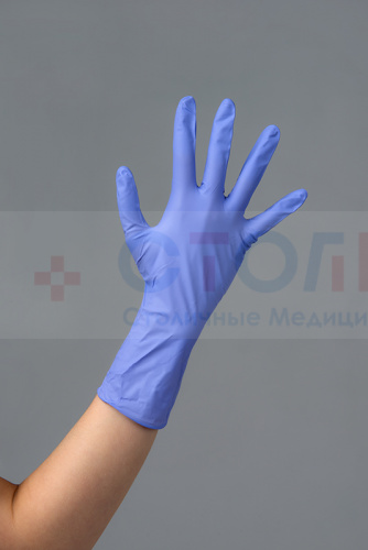 Перчатки нитриловые медицинские Safe&Care, M, Голубой, 200 шт/упк